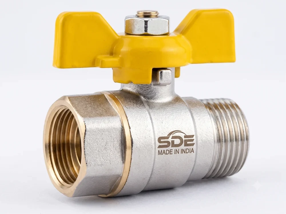 Forged Brass Ball Valve Male x Female with Butterfly Handle